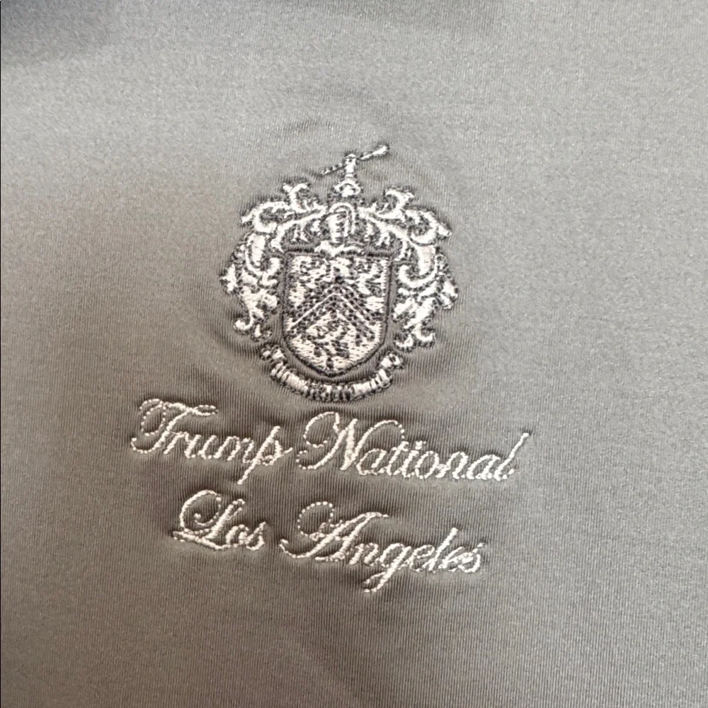 Adidas Golf Polo Gray with Logo “Trump National Los Angeles” CA LIV Size L READ